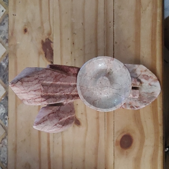 Vintage Marble Cactus Bookends, Peach / Pink Onyx - Picture 4 of 4